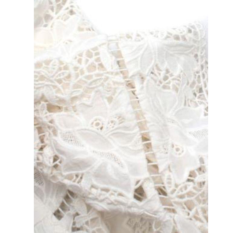 Women's Zimmermann White Guipure Lace Shirt Dress For Sale