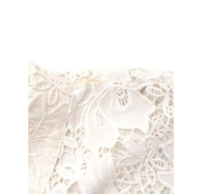 Zimmermann White Guipure Lace Shirt Dress For Sale 4
