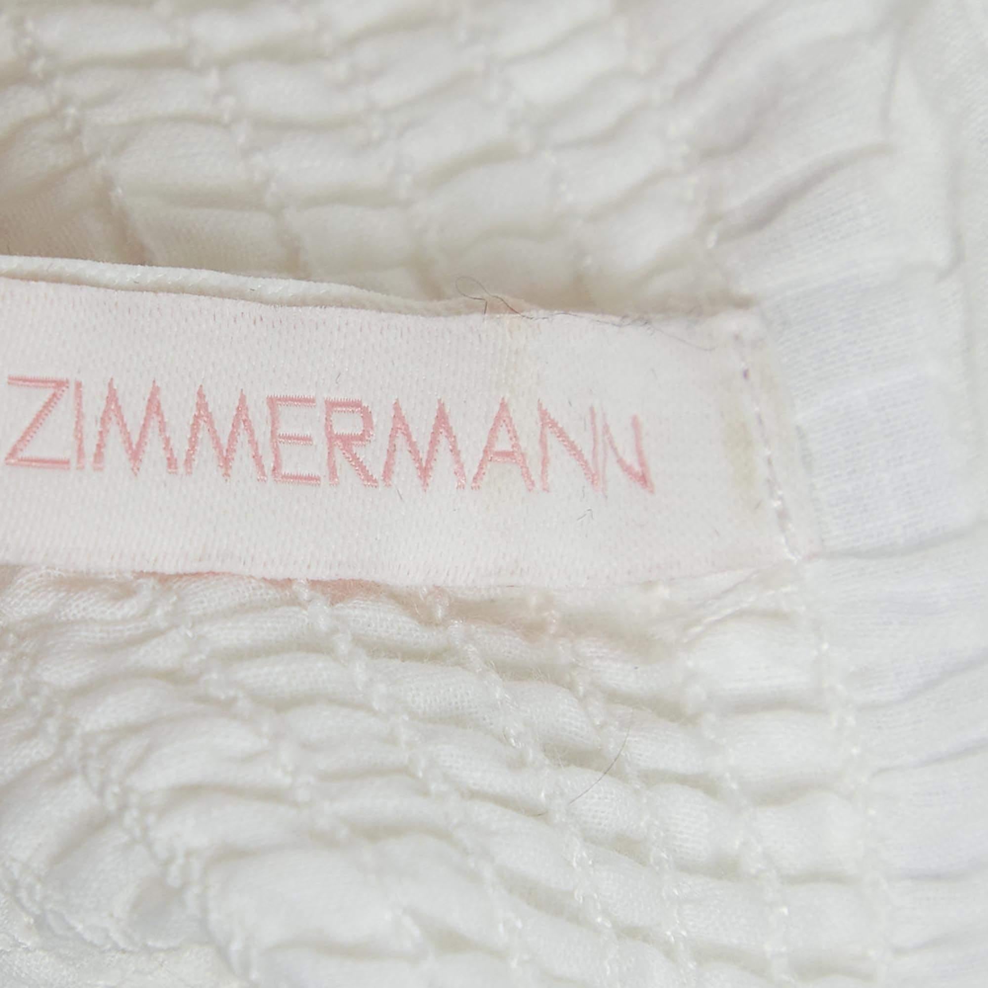 Zimmermann - Robe en coton brodée de cœurs blancs (10 ans) Unisexe en vente