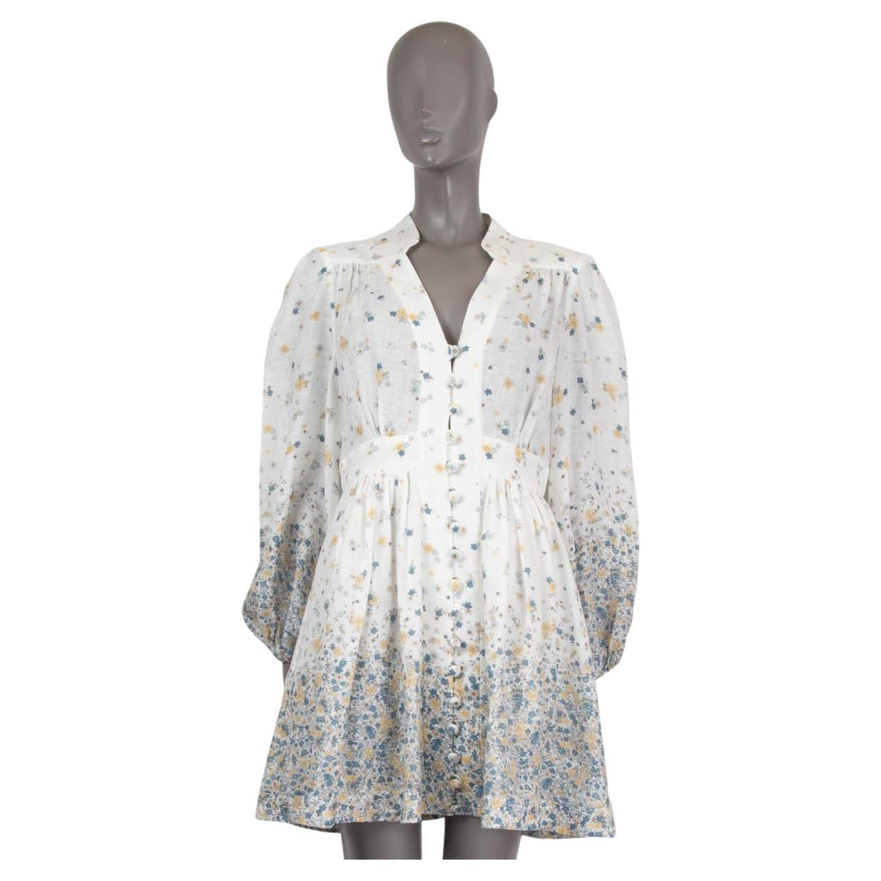 ZIMMERMANN Weißes Kleid aus Leinen CARNABY FLORAL BUTTON FRONT MINI 3 L bei  1stDibs | zimmermann kleid weiss
