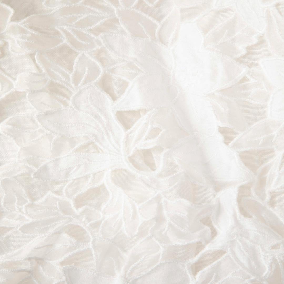 Zimmermann White Silk Corsage Bow Guipure Maxi Dress Size S In New Condition In London, GB