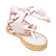 Zimmermann Wicker Floral Ankle Tie Up Sandalen Größe IT 37