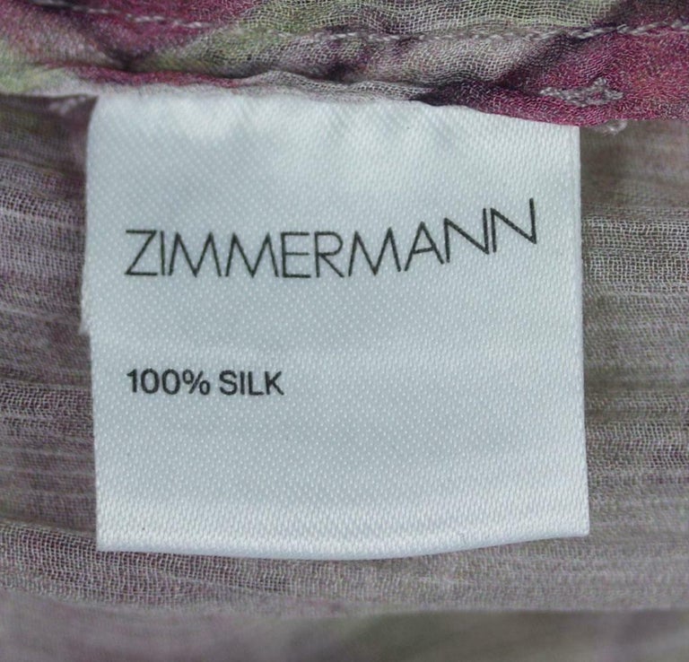 Zimmermann Winsome Tiered Crinkled Silk Chiffon Midi Dress at 1stDibs