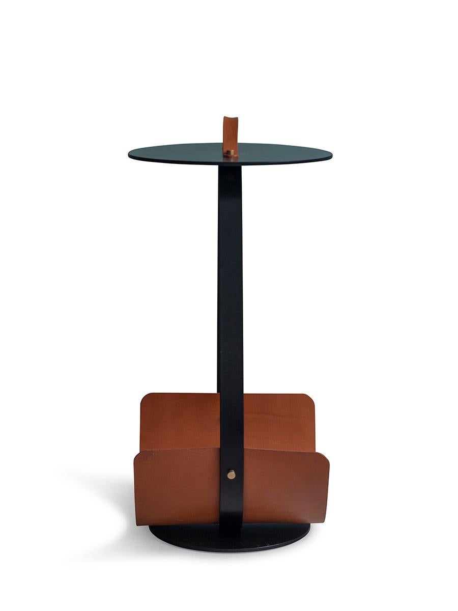 Steel Zin Side Table Design by Isabel Quiroga for Uniqka For Sale