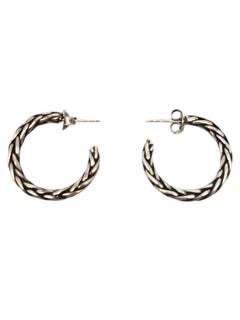 Zina Sterling Silver Braided Hoop Earrings #21568