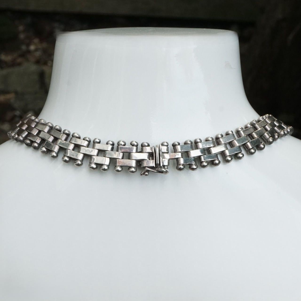 da uomo o donna Zina, collana in argento 925 con link e ball, che si fa notare per le sue caratteristiche. in vendita