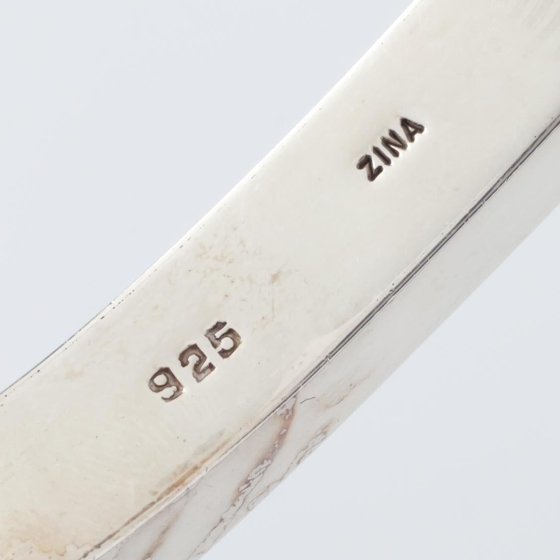 da uomo o donna Bracciale modernista in argento 925 di Zina, misura 6,5 in vendita
