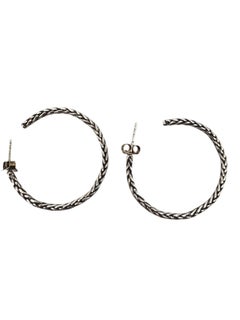 Zina Sterling Silver Twisted Rope Hoop Earrings #21570