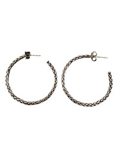 Zina Sterling Silver Twisted Rope Hoop Earrings #21570
