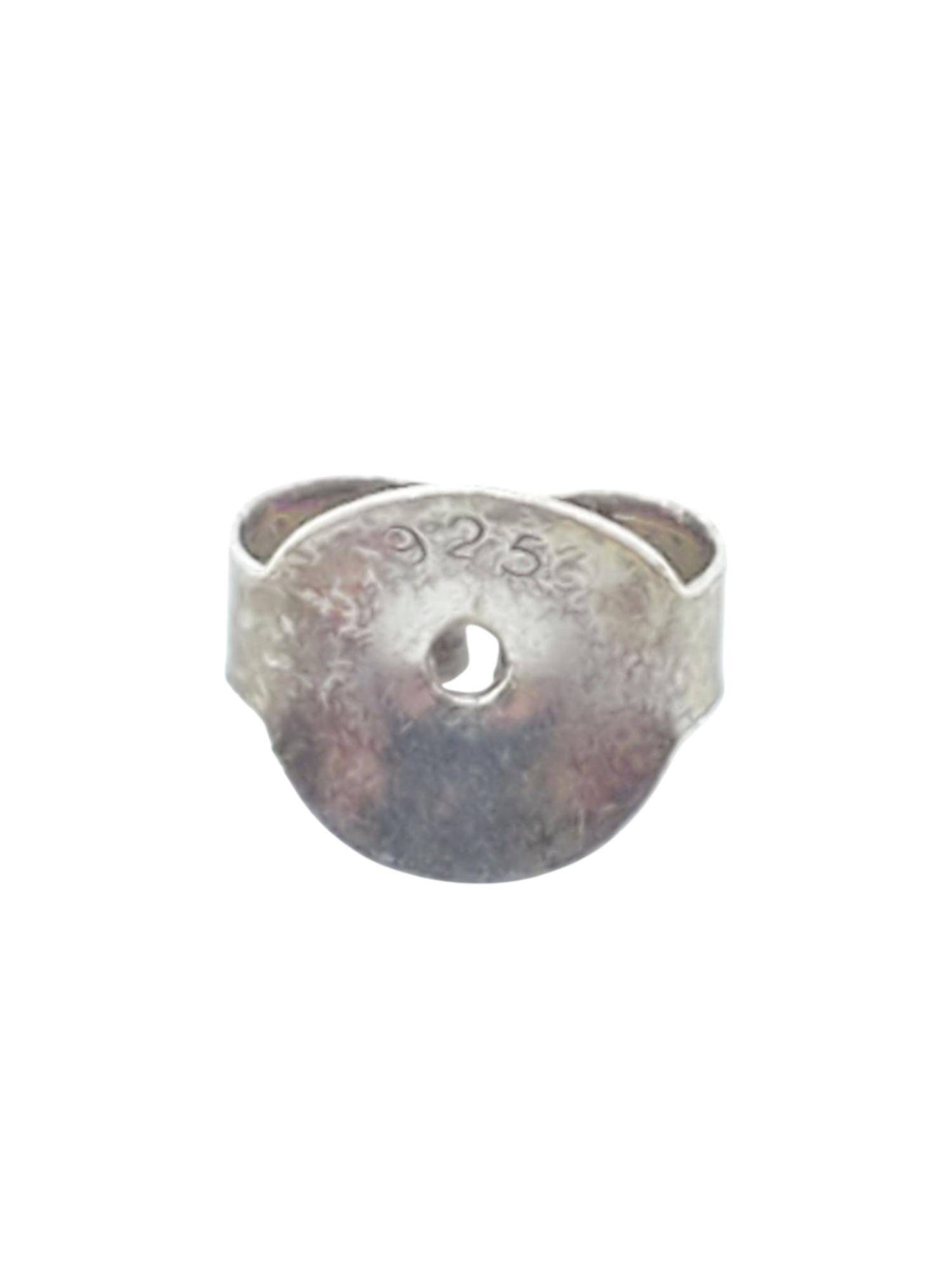 Pendientes de aro trenzados de plata de ley Zina #21612 en venta 3