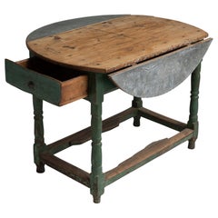 Used Zinc and Pine Table