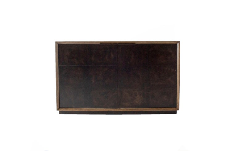 American Modernist Inspired Two Door Cabinet For Sale