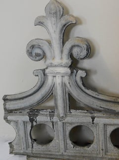 Zinc Architectural Fragment, Vintage
