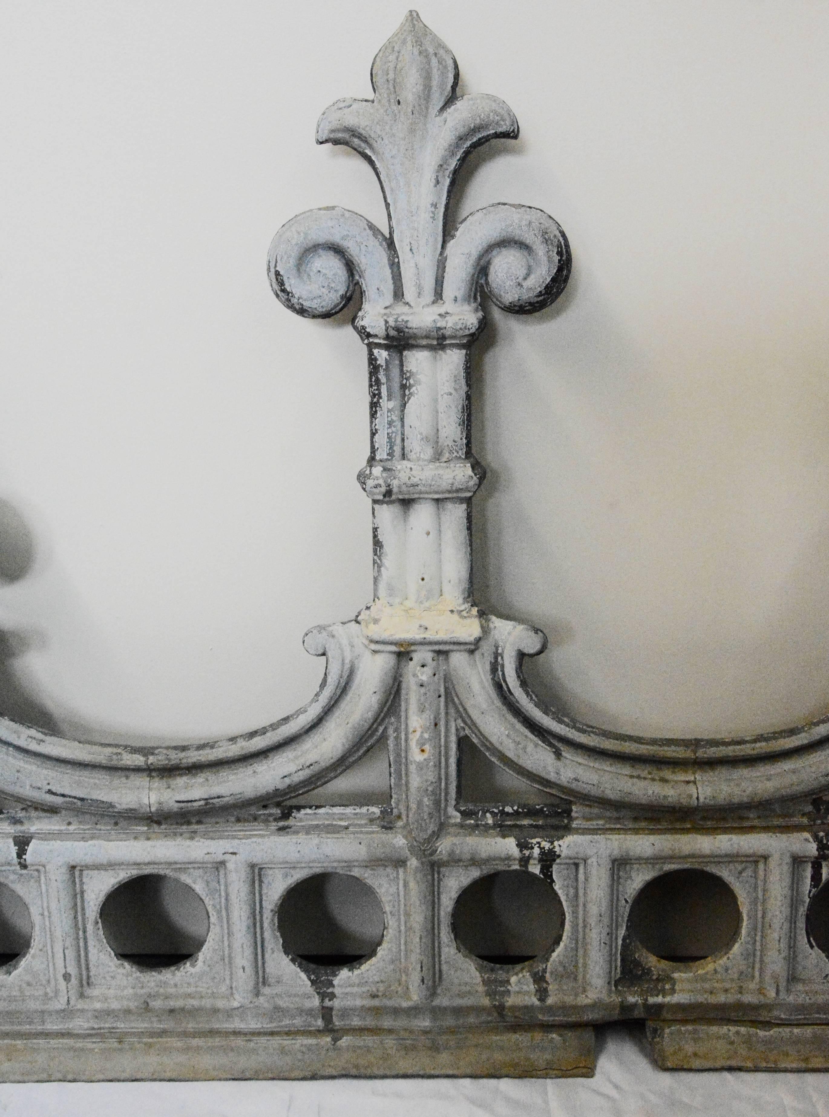 Renaissance Zinc Architectural Fragment, Vintage For Sale