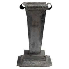 Zinc Cachepot, French Metal Garden Ornament, Durable Design, 1960s