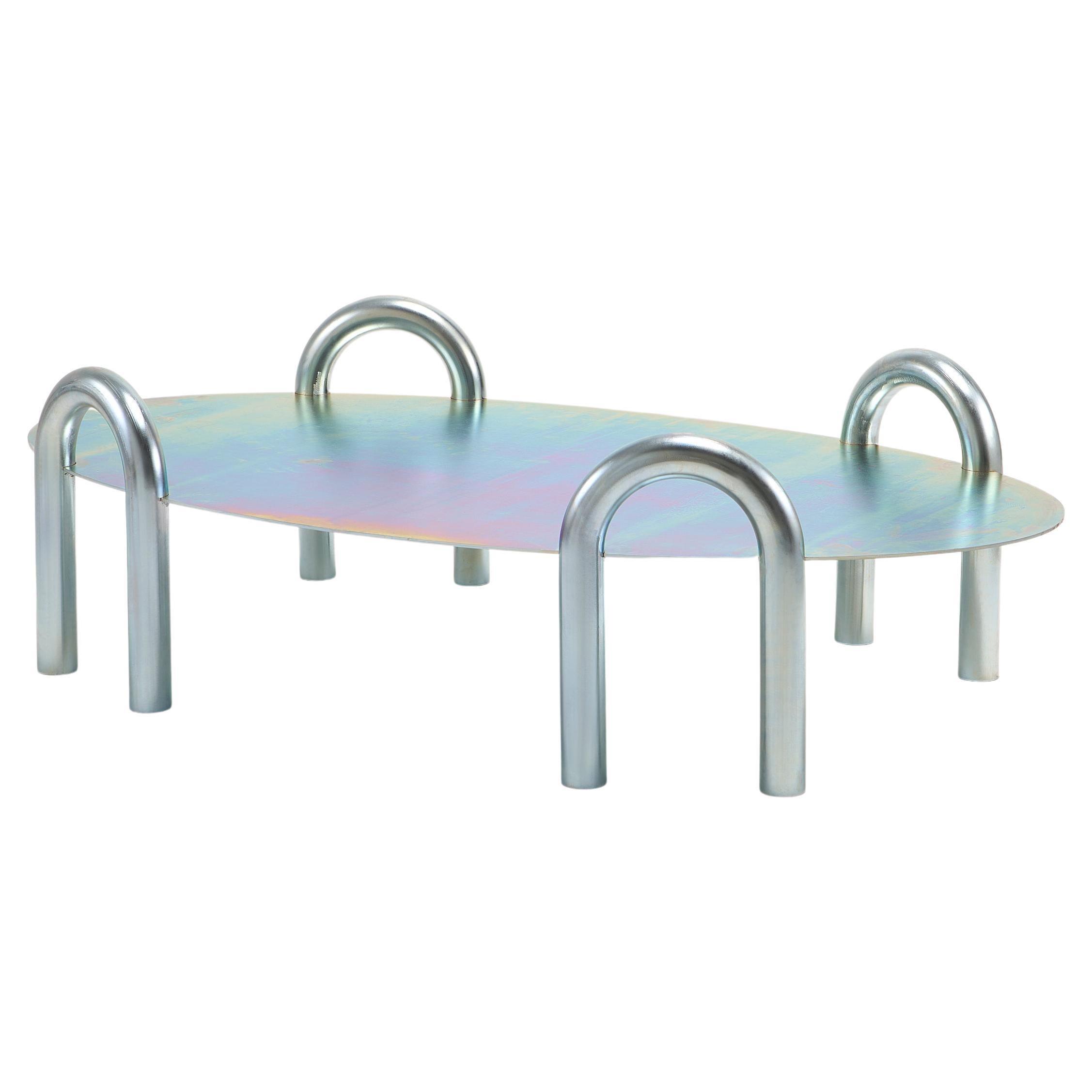 Zinc Coffee Table Curva For Sale