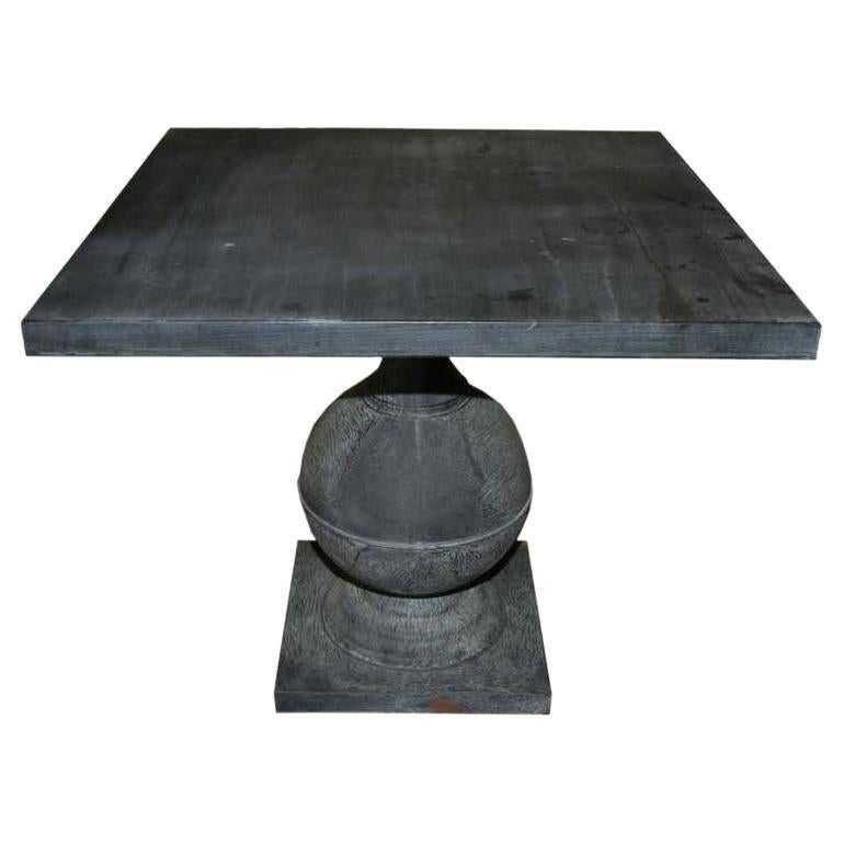 Zinc Covered Pedestal Table