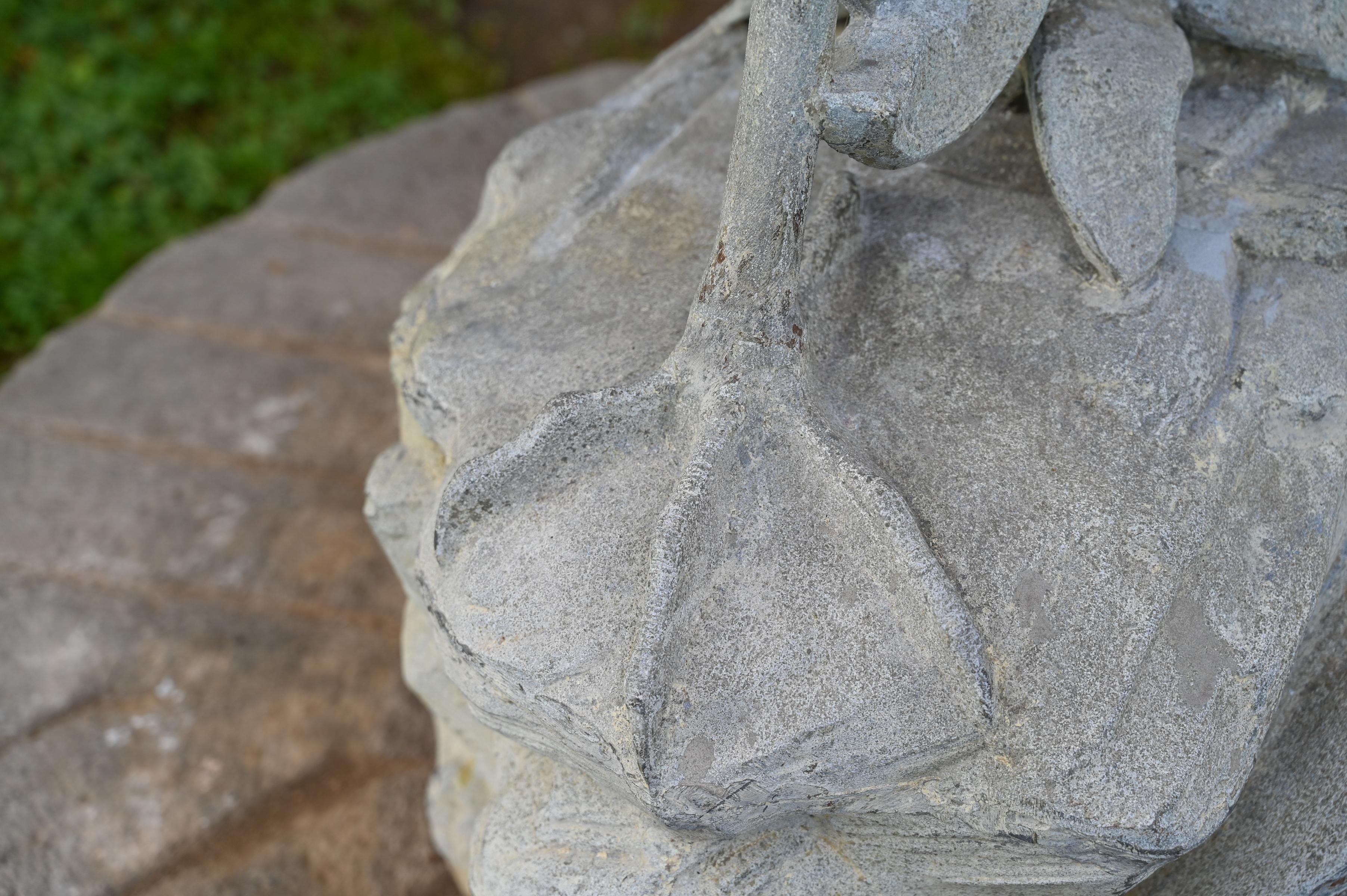 Zinc Dancing Stork Fountain In Good Condition In Katonah, NY