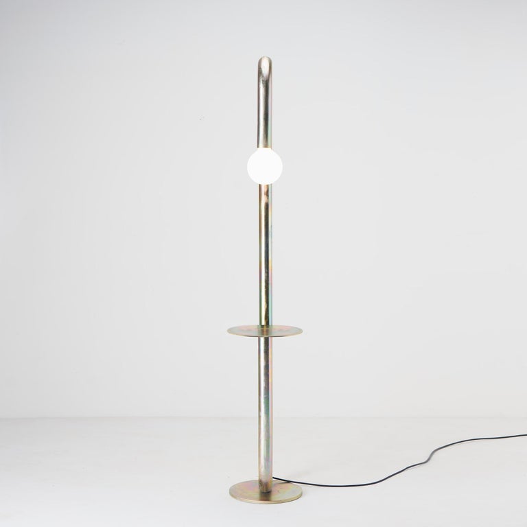 Minimalist Zinc Floor Lamp Curva For Sale
