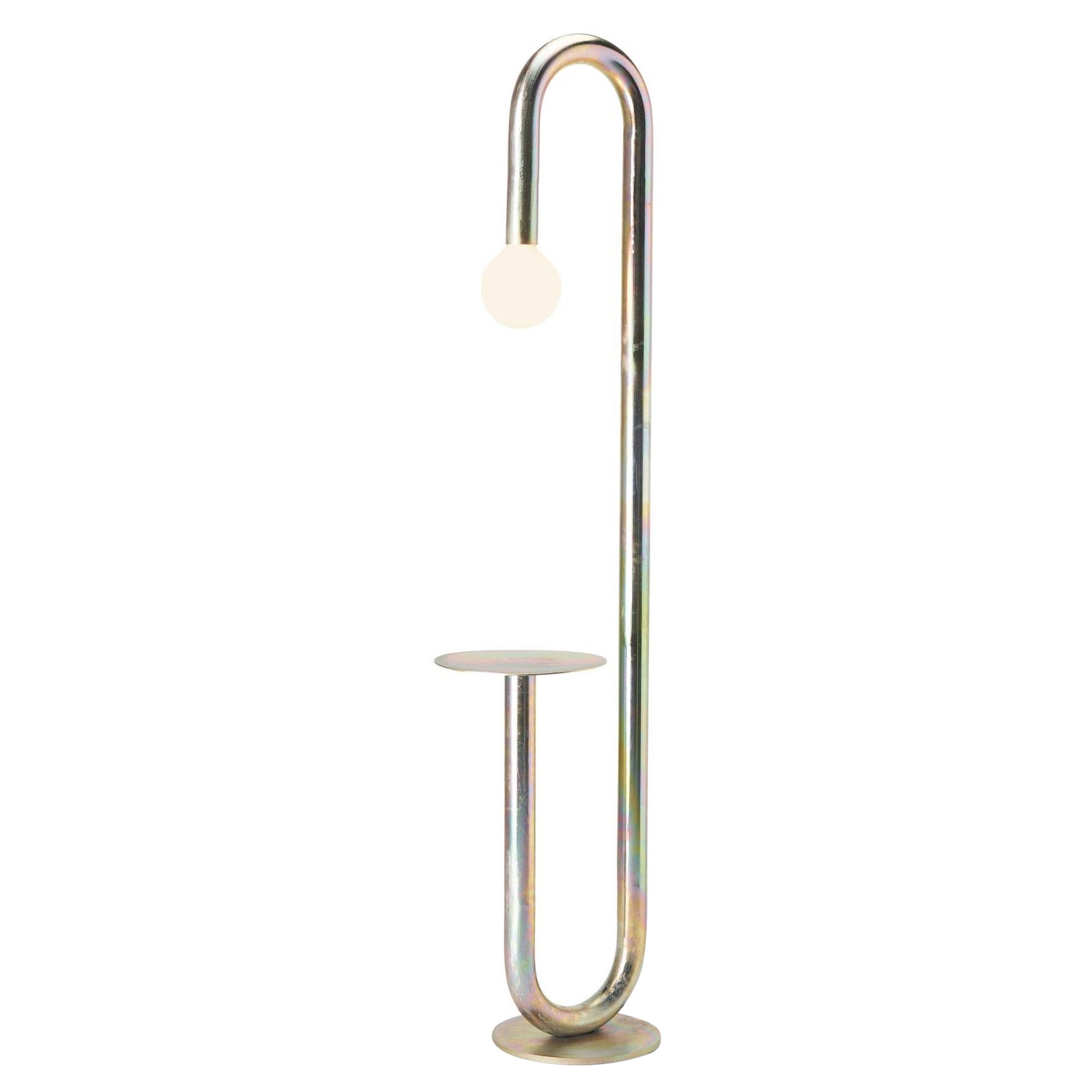 Lampadaire en zinc Curva