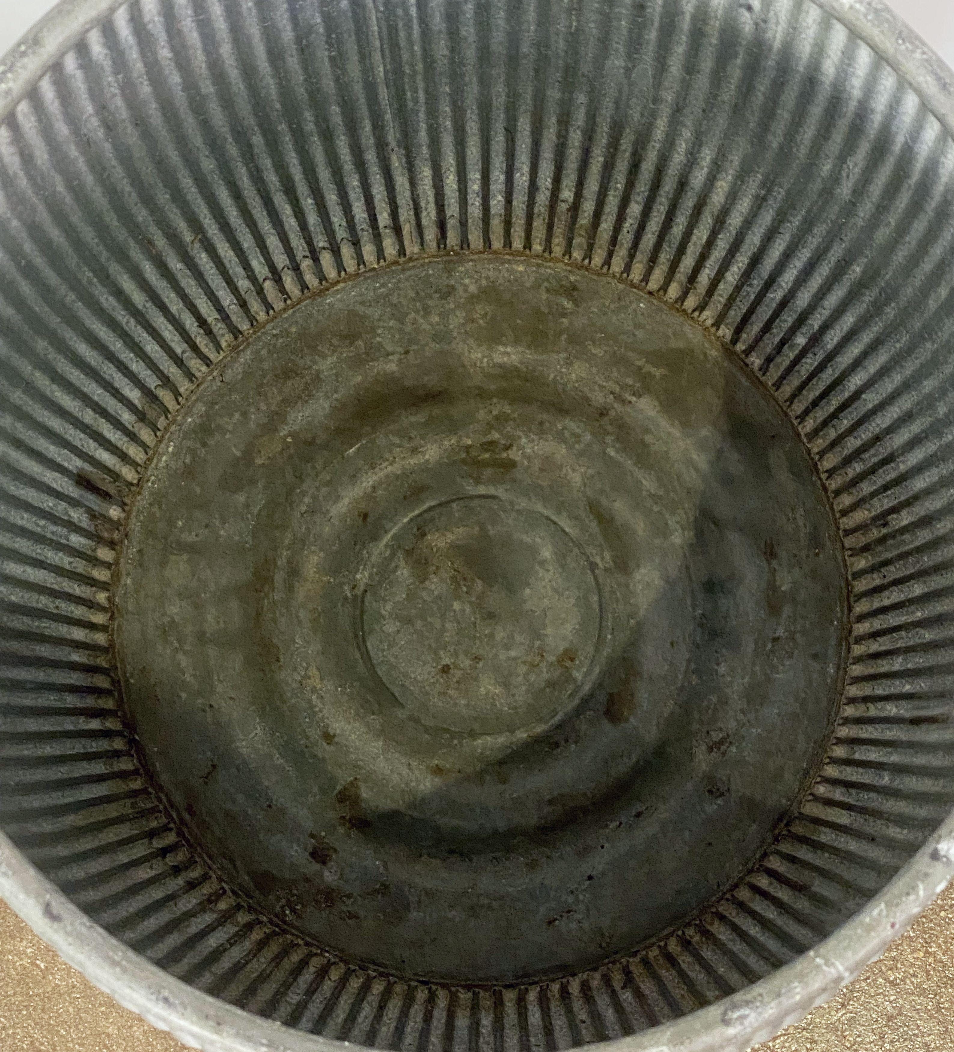 Metal Zinc Garden Pot or Dolly Tub Planter from England