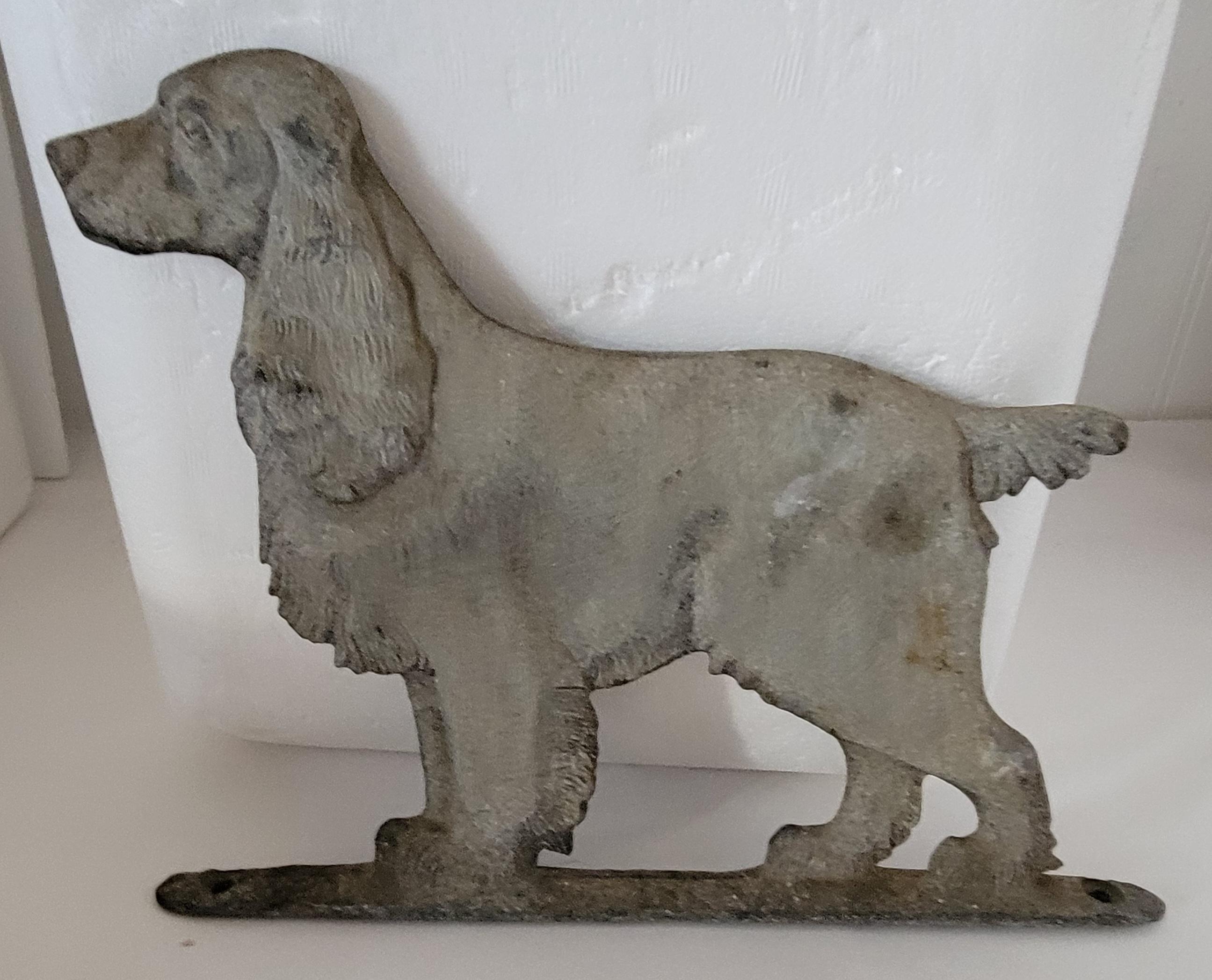 20th Century Zinc Irish Setter Mail Box or Post Topper For Sale