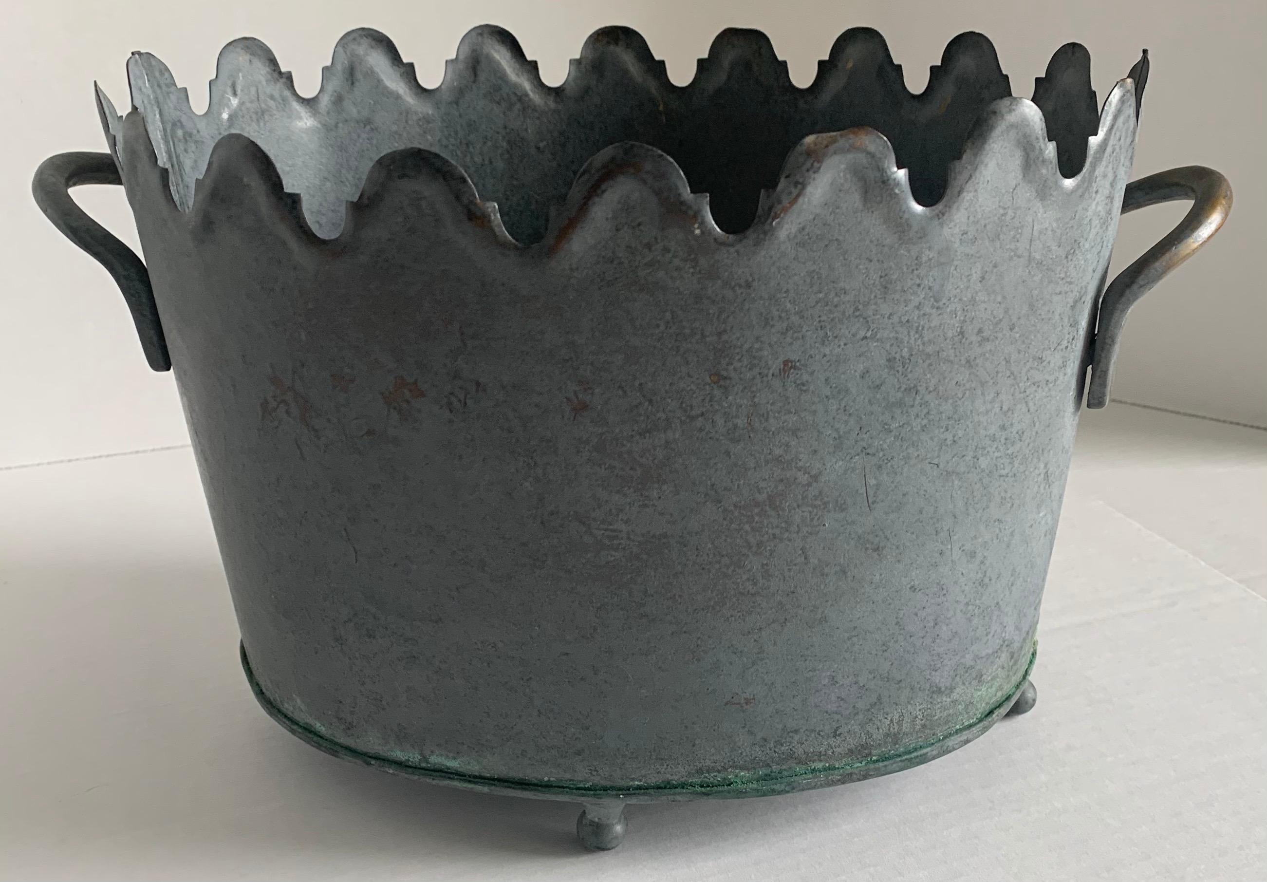 Zinc Metal Monteith or Cache Pot 2