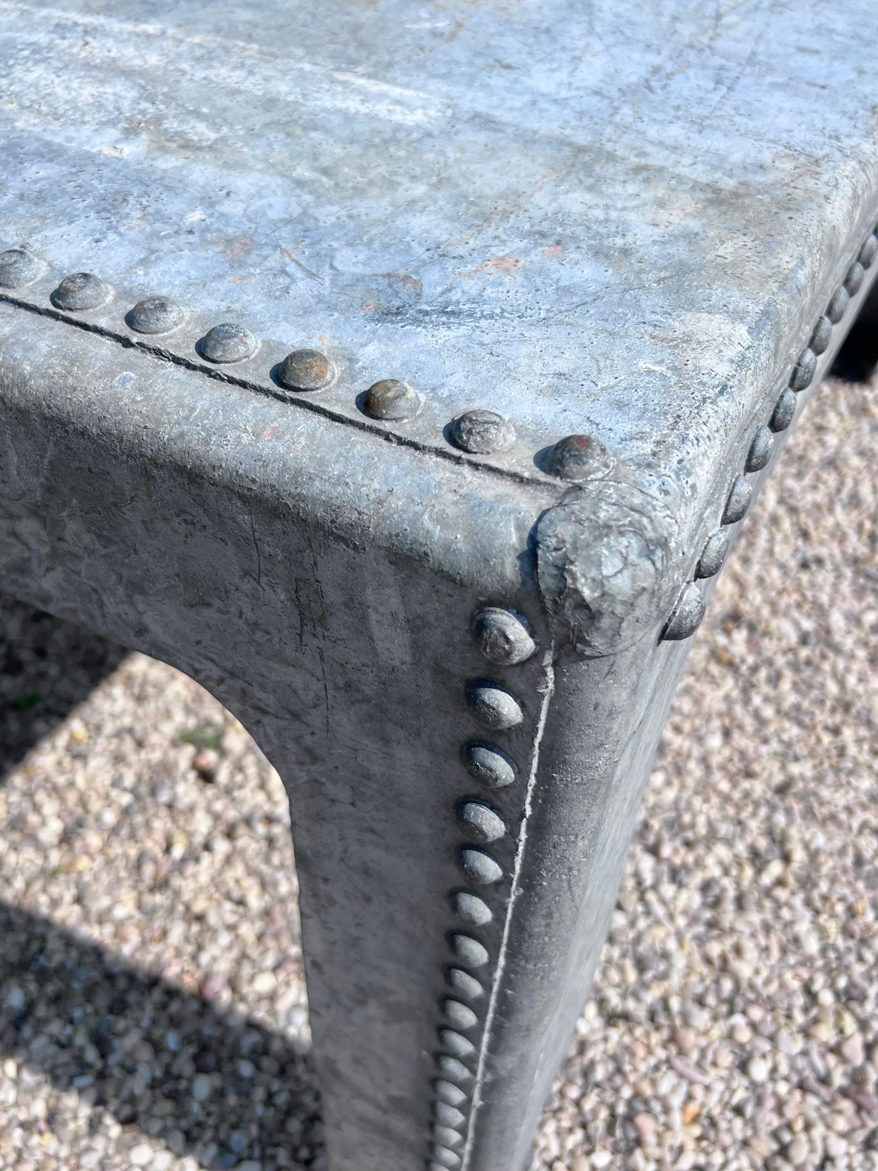 Zinc Outdoor Table, 1900s France For Sale 2
