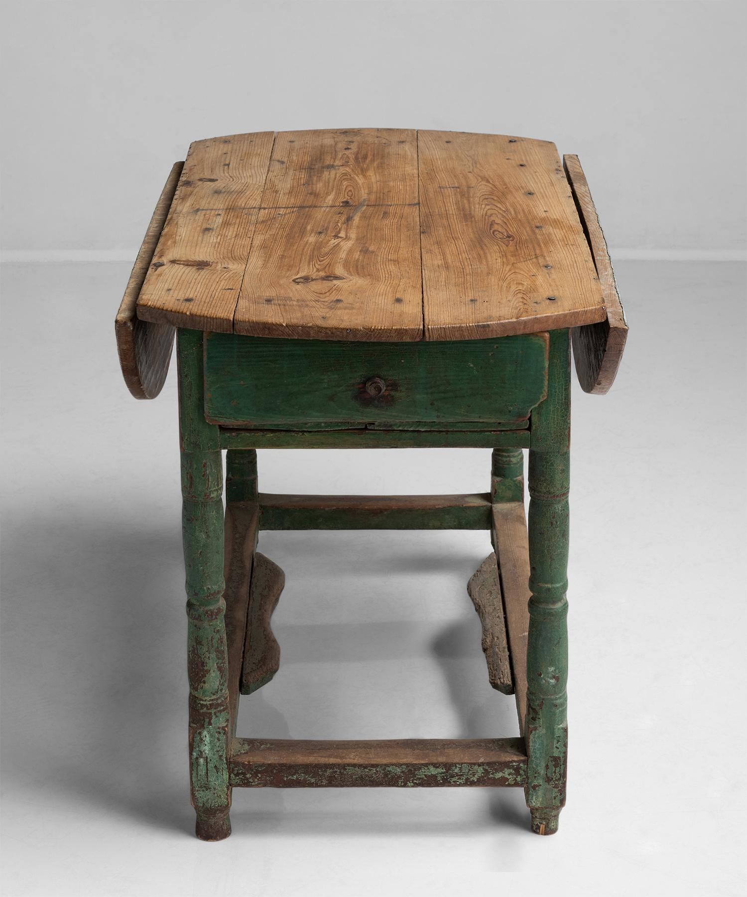 English Zinc and Pine Table