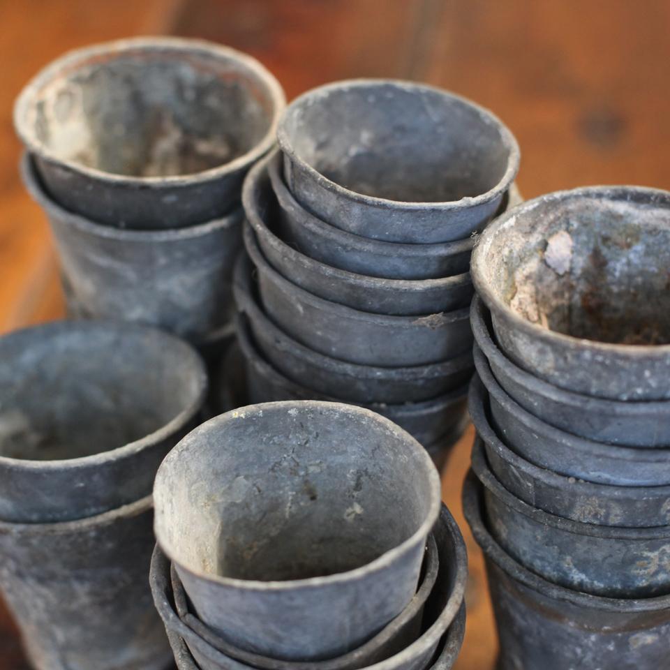 Zinc pots from England. c. 1940