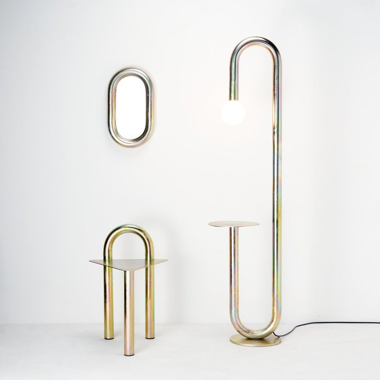 Zinc Stool Curva For Sale at 1stDibs