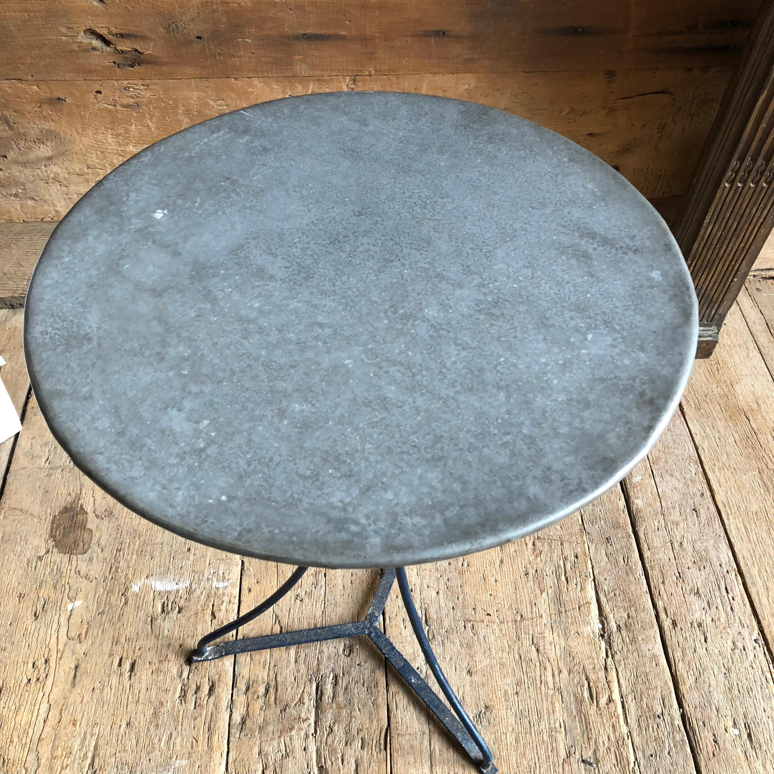 Zinc Top Bistro Table, French 4