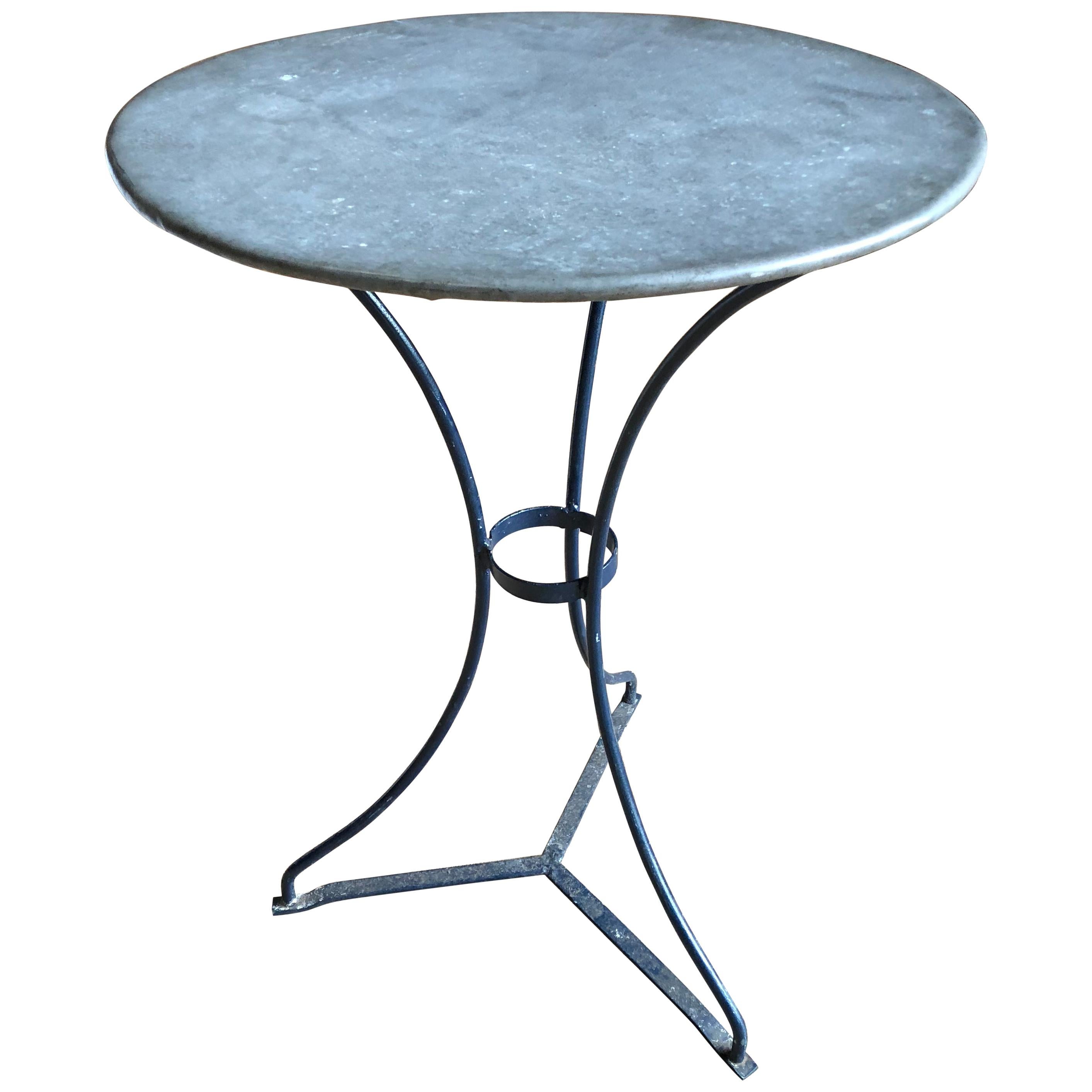 Zinc Top Bistro Table, French