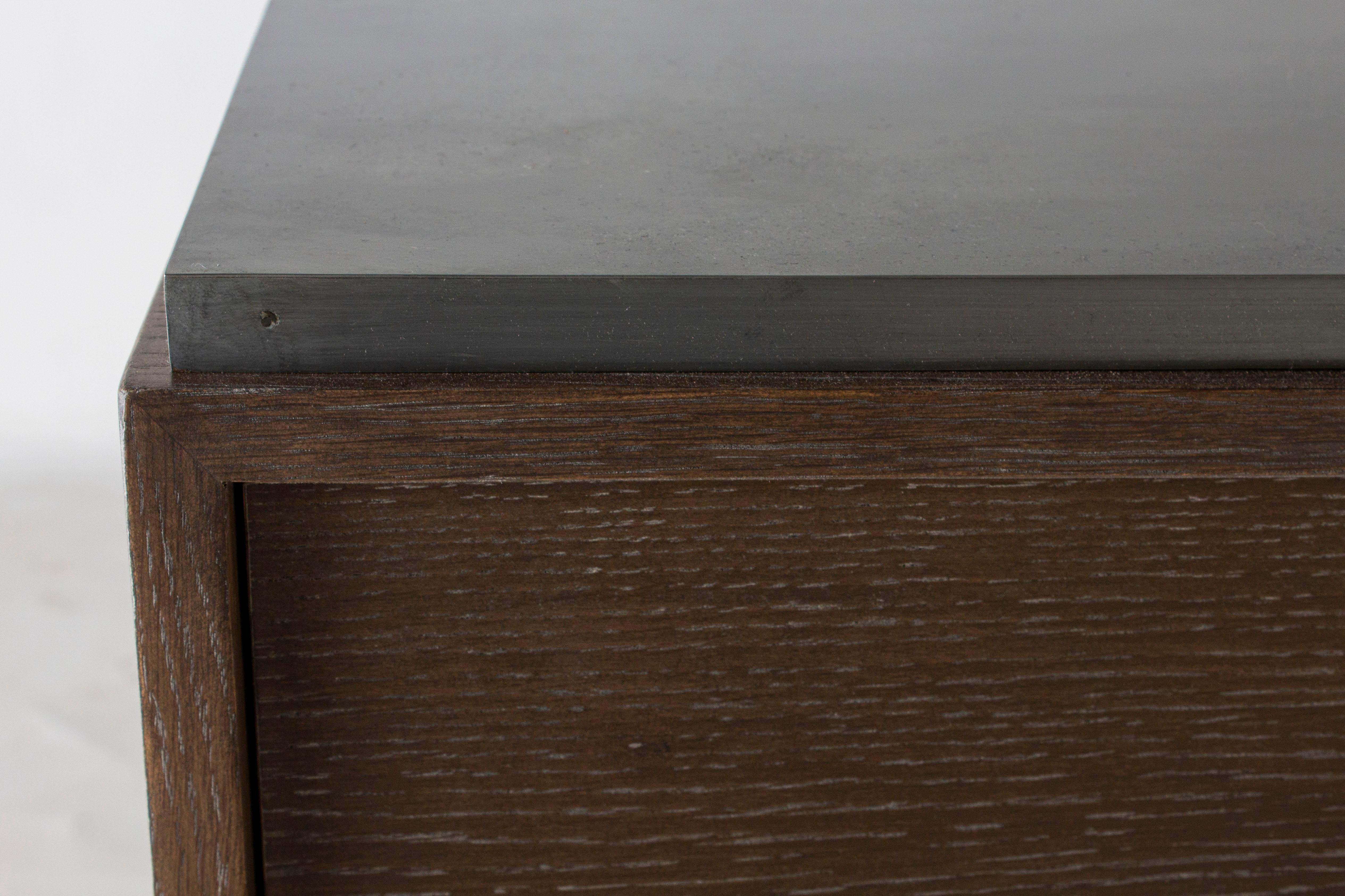 Contemporary Zinc Top Chest of Drawers For Sale