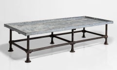 Zinc Top Coffee Table, England, 20th Century