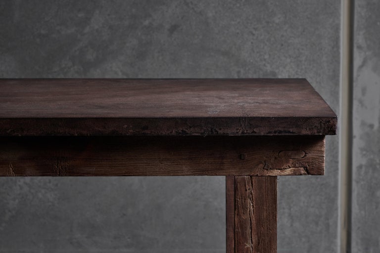 Zinc Top Console Table For Sale at 1stDibs