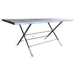 Zinc Top Dining Table, American, 1970's