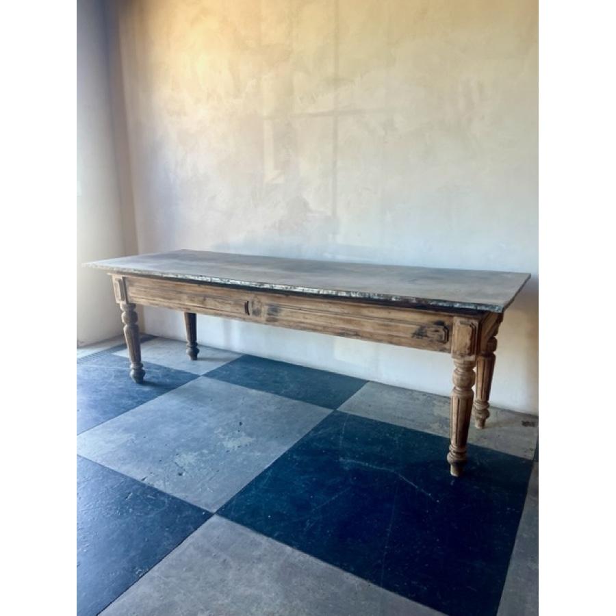 French Zinc Top Dining Table, FR-1144 For Sale
