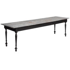 Antique Zinc Top Dining Table, Italy 19th Century