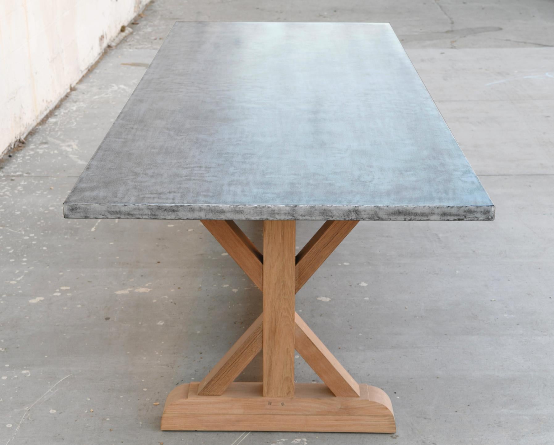 zinc outdoor table
