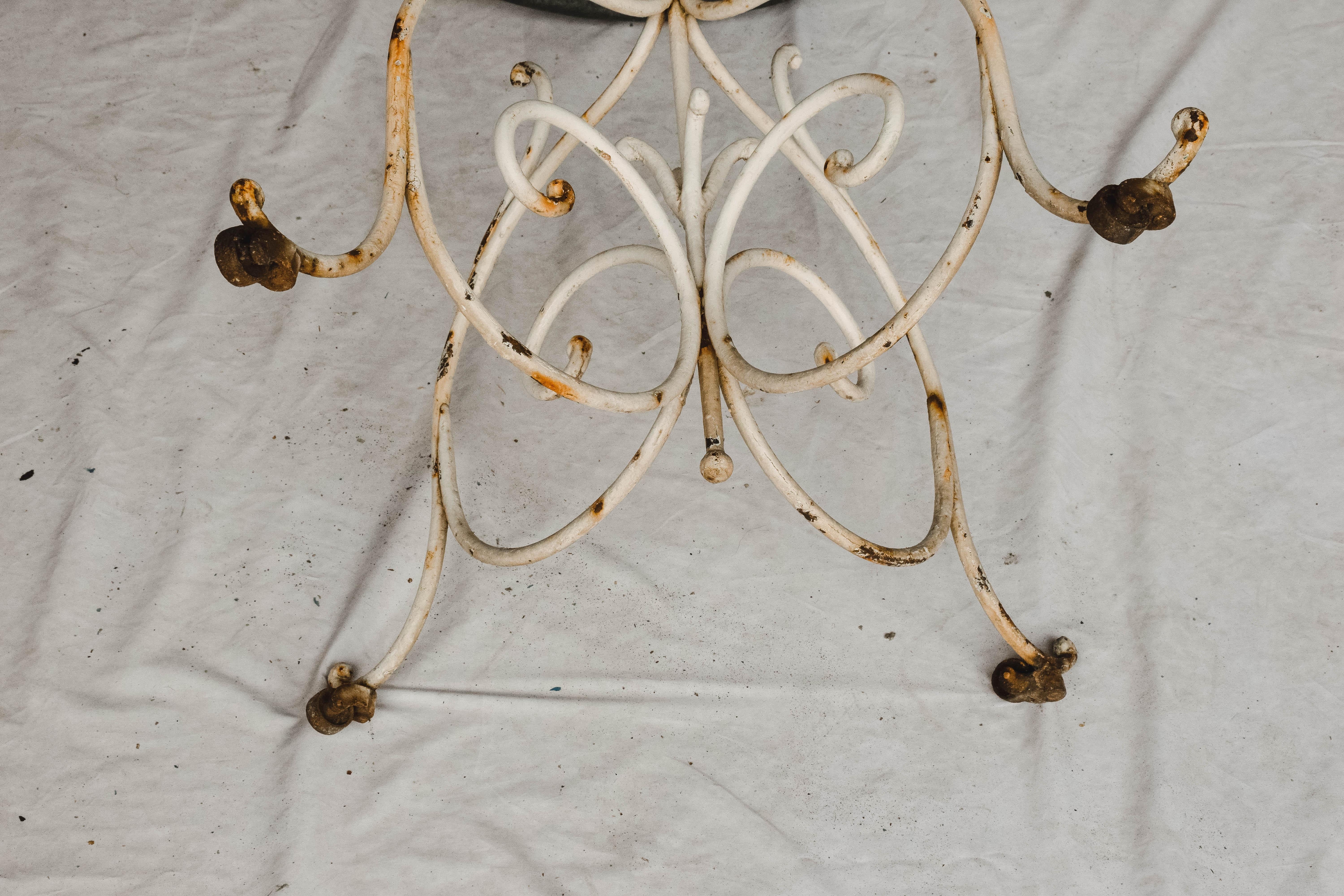 Zinc Top Garden Table or Plant Stand For Sale 4
