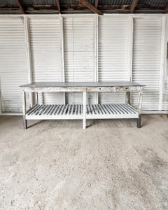 Zinc Top Prep Table