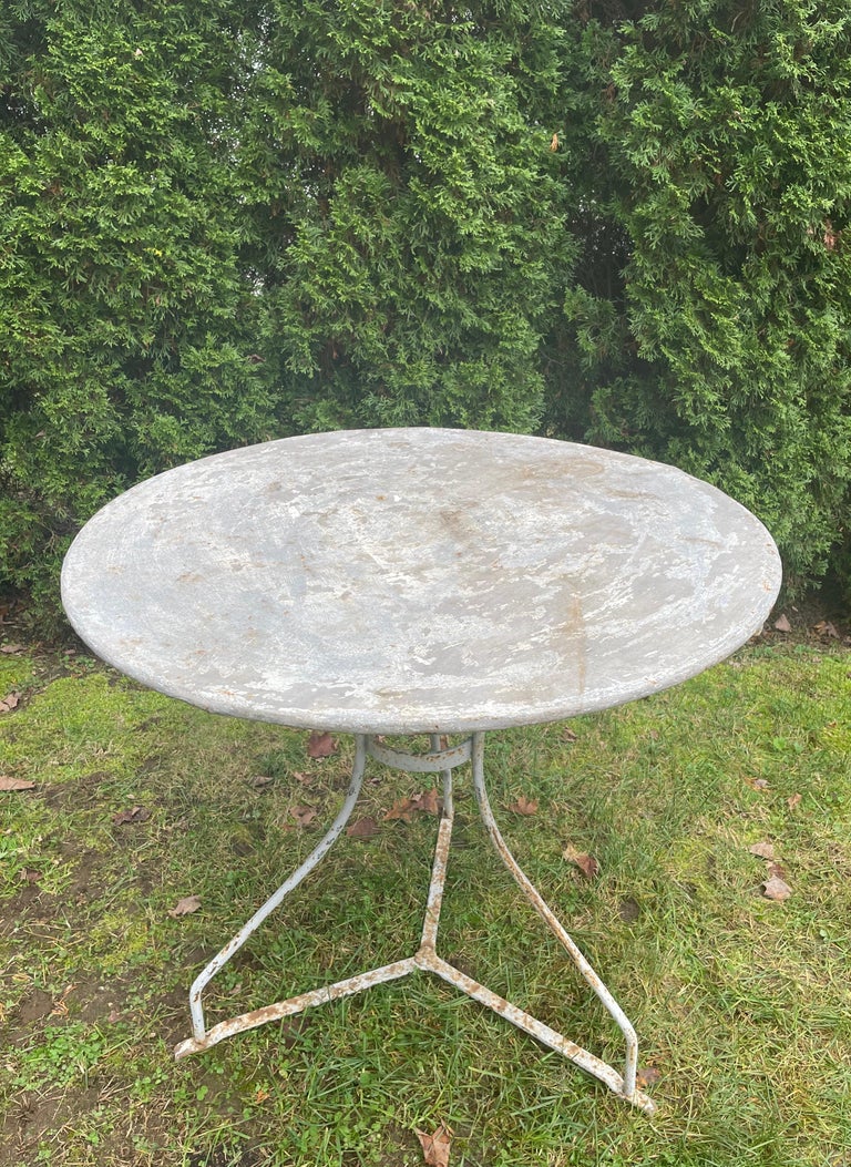 Early 20th C French Wrought Iron Bistro Table For Sale at 1stDibs