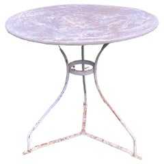 Early 20th C French Wrought Iron Bistro Table