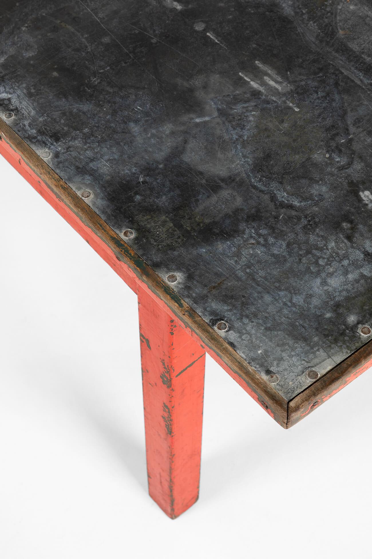 Zinc Top Table by C.W.S LTD For Sale 1