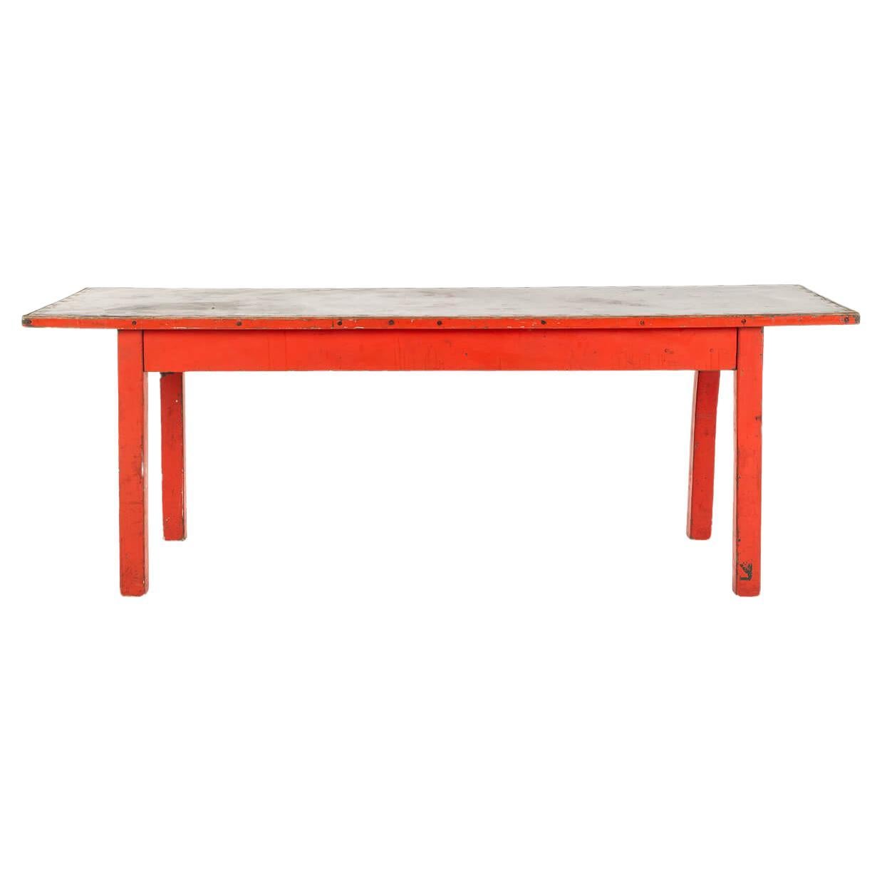 Zinc Top Table by C.W.S LTD For Sale