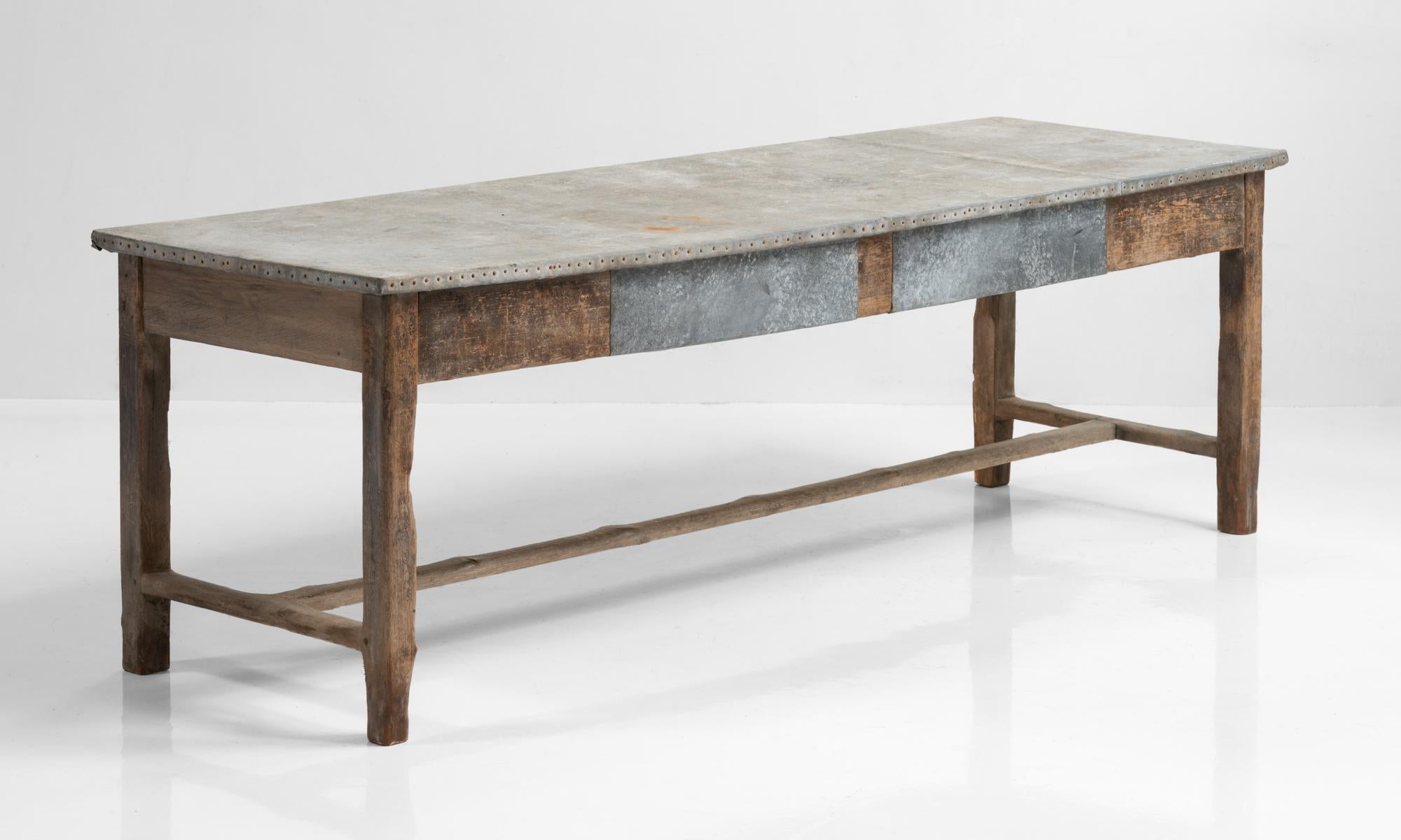 Zinc Top Work Table England Circa 1900 At 1stdibs