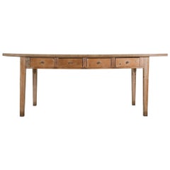 Antique Zinc Topped Farmhouse Table