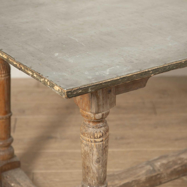 Zinc Topped Table at 1stDibs