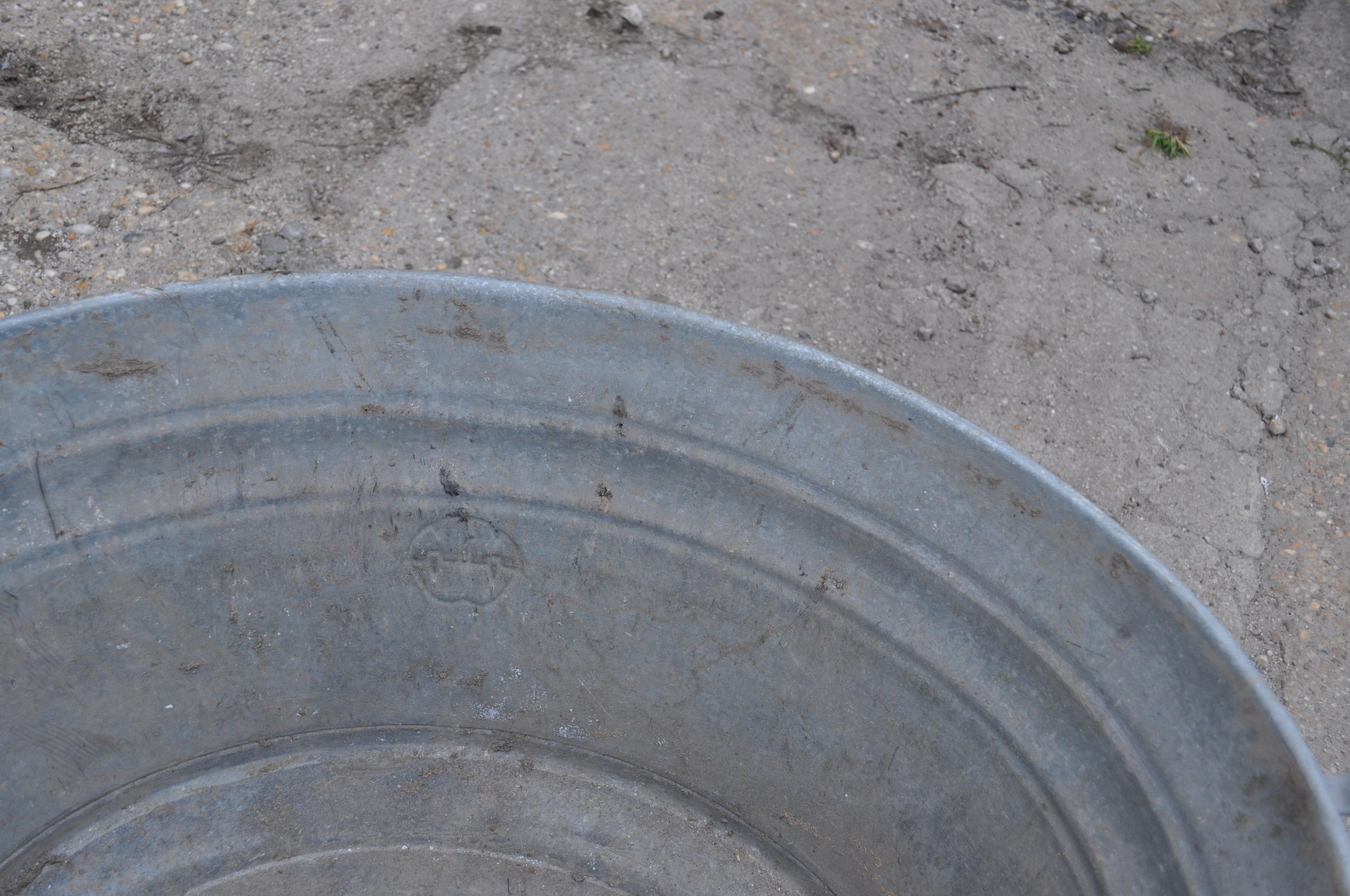 Industrial Zinc Tub from Hungary For Sale